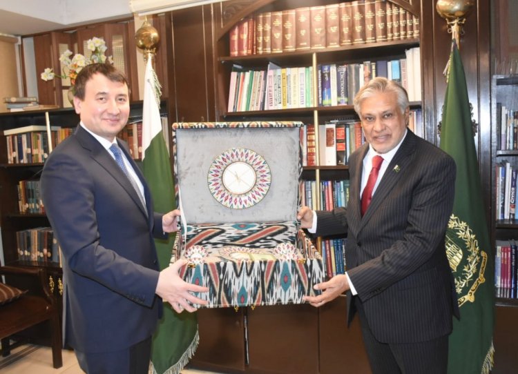 A delegation of Uzbekistan headed by H.E Mr. Khodjaev Jamshid Abdukhakimovich, Deputy Prime Minister /Minister of Investment & Foreign Trade called on Federal Minister for Finance and Revenue Senator Mohammad Ishaq Dar at Finance division