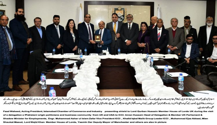 ICCI invites Pakistani Diaspora to explore JVs and investment in Pakistan