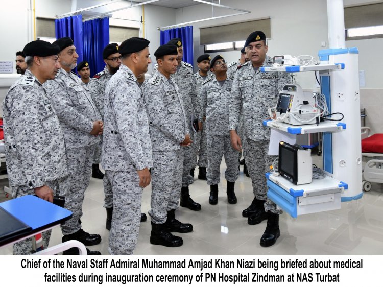 NAVAL CHIEF VISITS FORWARD NAVAL POSTS & INAUGURATES HOSPITAL AT TURBAT