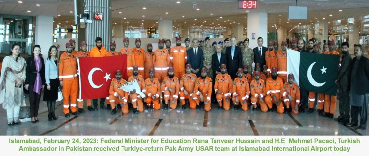 NDMA Welcomes USAR Pak Army Team to Home