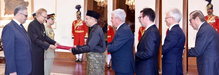 Envoys of Malaysia, Portugal, Kosovo, Lithuania & Ecuador present credentials to the President