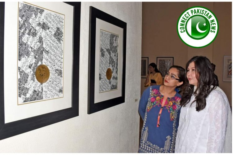 Calligraphy Exhibition  'Jehan e Saeed' attracts art lovers at Satrang Art Gallery Islamabad