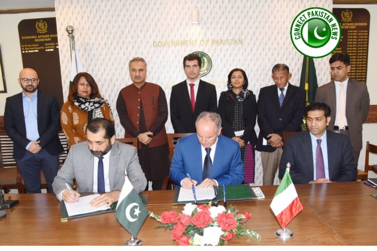 The Signing Ceremony of a PKR 500 million Agreement between Pakistan & Italy