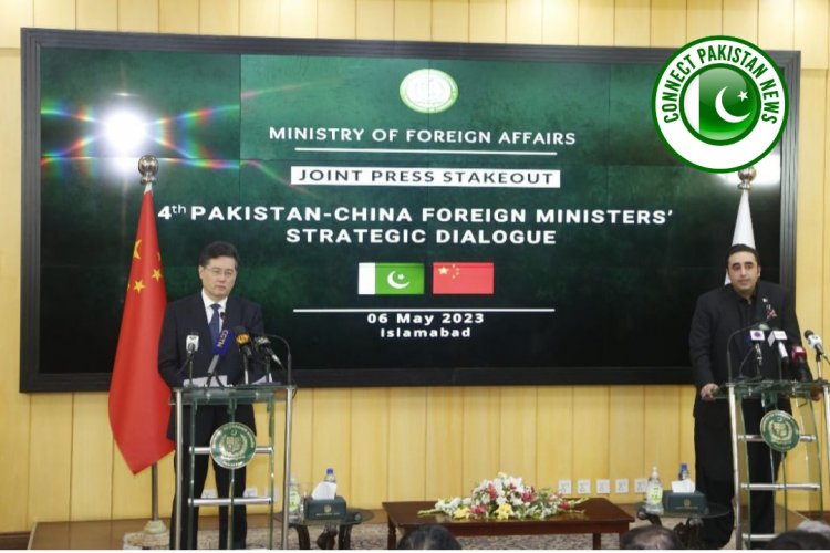 FM Bilawal Bhutto Zardari and FM Qing Gang jointly addressed to  4th Pakistan China Foreign Minister's Strategic Dialogue in Islamabad