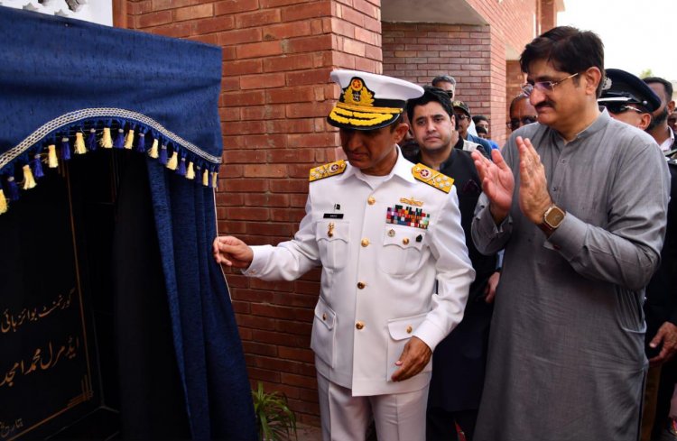 NAVAL CHIEF INAUGURATES HIGH SCHOOL AT DISTRICT SANGHAR