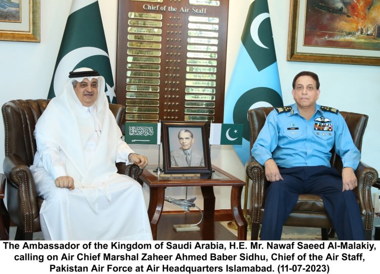 AMBASSADOR OF KINGDOM OF SAUDI ARABIA CALLS ON AIR CHIEF OF PAKISTAìN