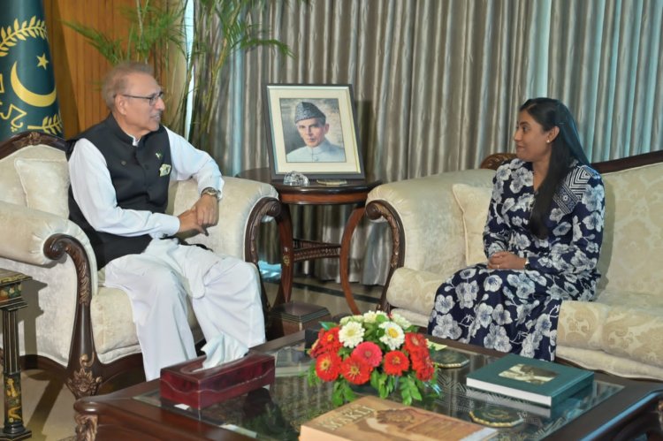 President of Pakistan Dr Arif Alvi appreciated the efforts of Farzana Zahir outgoing HC of Maldives  for improving Pakistan-Maldives ties