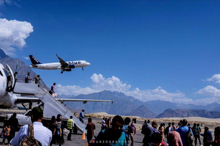 Skardu Airport Welcomes Heavy Influx of Tourists as 12 Full to Capacity Airbus A320 Flights Handled