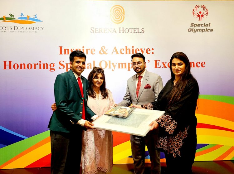 The ceremony was held under Sports diplomacy of Serena Hotels to honor the achievements of special Olympics Squad of Pakistan