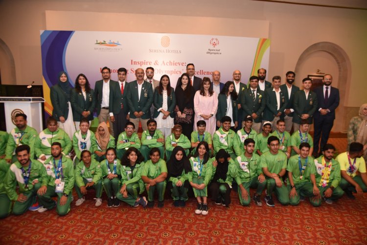 The ceremony was held under Sports diplomacy of Serena Hotels to honor the achievements of special Olympics Squad of Pakistan