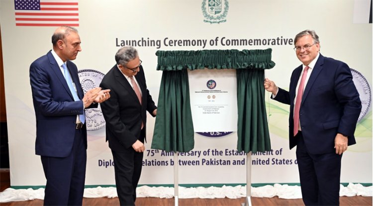 Stare Bank of Pakistan issues commemorative coin to mark 75 years of Pak-US diplomatic ties