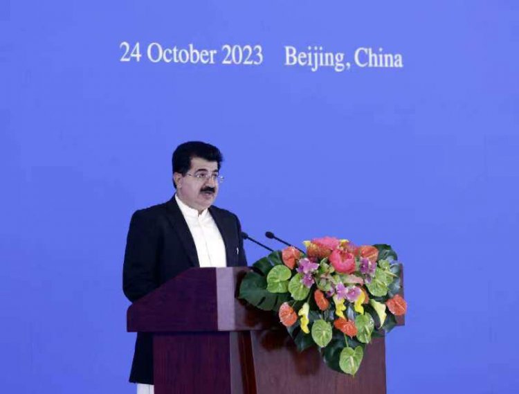 Chairman Senate, Muhammad Sadiq Sanjrani, delivered a speech at the International Symposium, Beijing