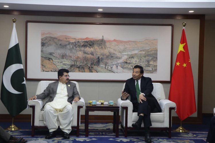 Chairman Senate Muhammad Sadiq Sanjrani along with the Delegation Holds High-Level Talks with CIDCA Chairman Luo Zhaohui