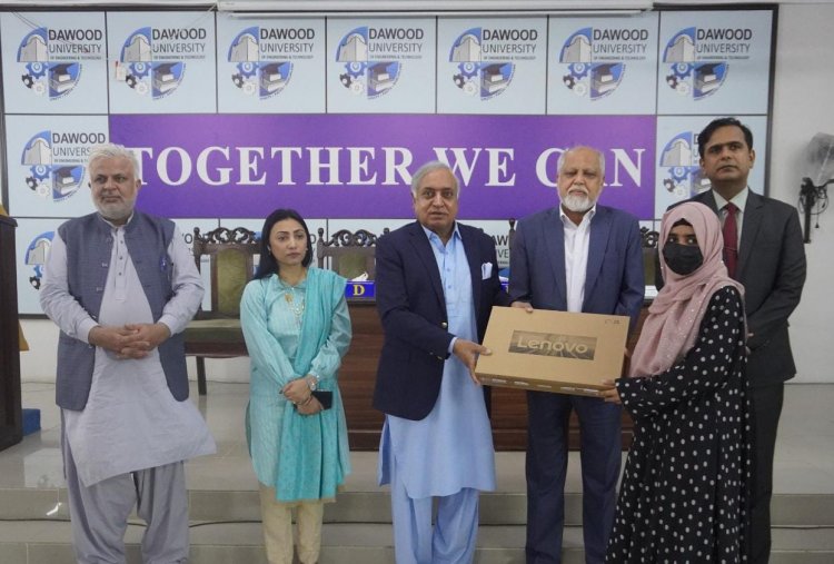 Dawood University Distributes Laptops to 210 Students