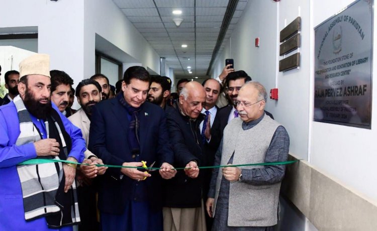 NA Speaker Lays Foundation Stone for Upgradation and Renovation of 'Library and Research Center of the National Assembly