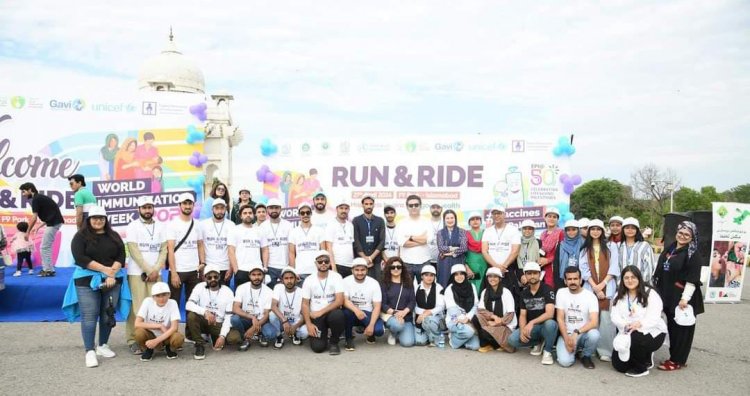 DHO and UNICEF Hosts Successful ‘Run & Ride’ Event in Islamabad to Commemorate World Immunization Week 2024