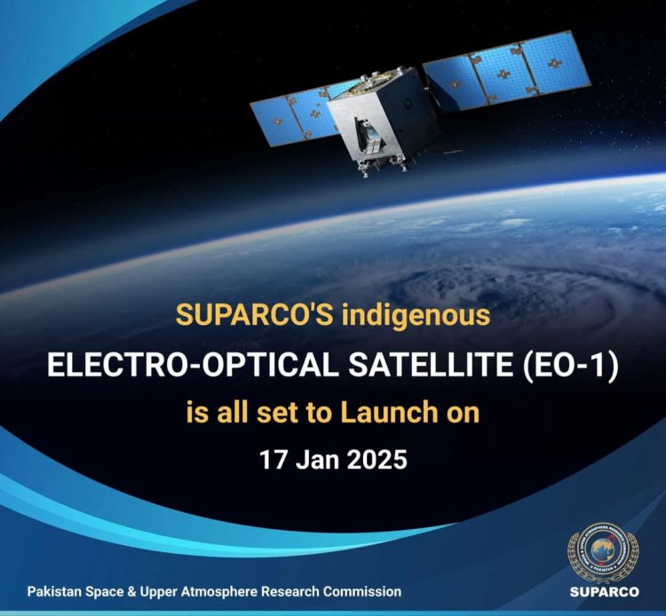 SUPARCO’S INDIGENOUS ELECTRO-OPTICAL SATELLITE (EO-1) IS ALL SET TO LAUNCH ON 17 JAN