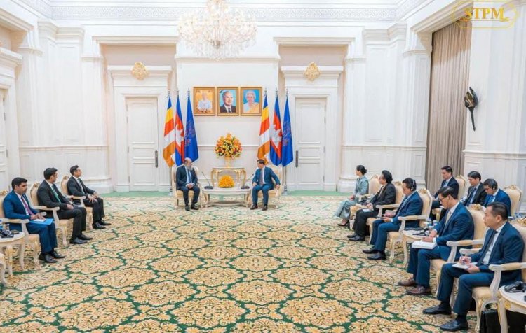 Jam Kamal Khan, Cambodian Prime Minister Samdech Hun Manet Discuss Strengthening Bilateral Ties